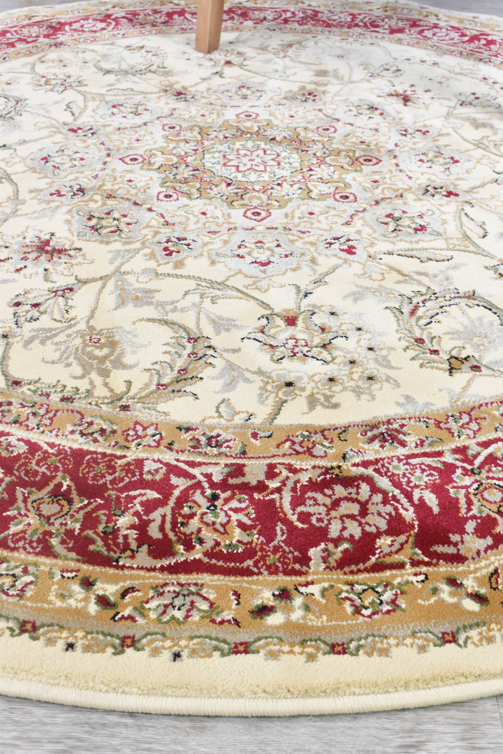 Alice Round 15 Cream Red | Treasures of Turkey