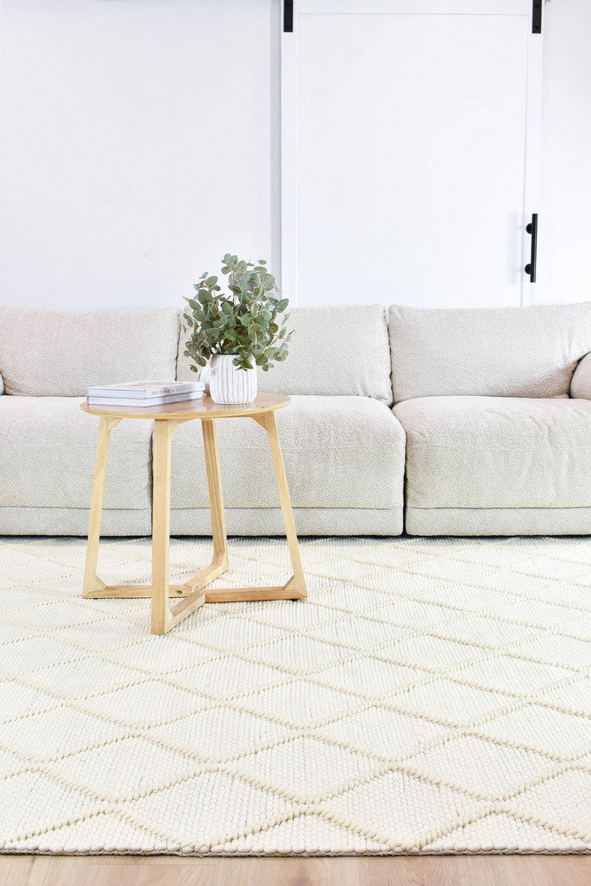 Allure Diamond Frost Wool Rug - Turkish-inspired textured rug from Treasures of Turkey