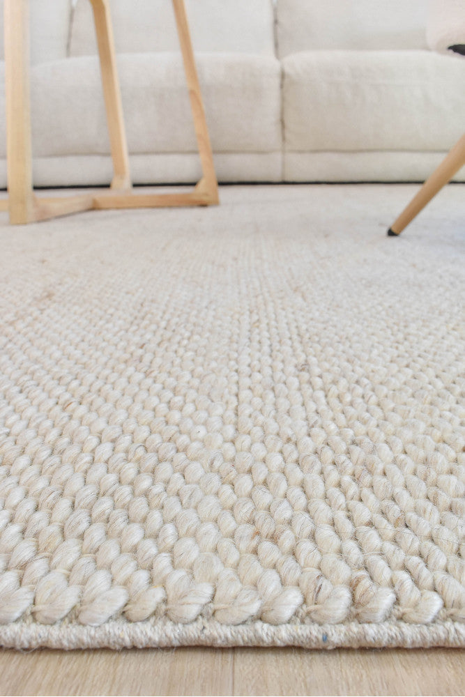 Allure Earth Linen Wool Rug - Turkish-inspired textured rug from Treasures of Turkey
