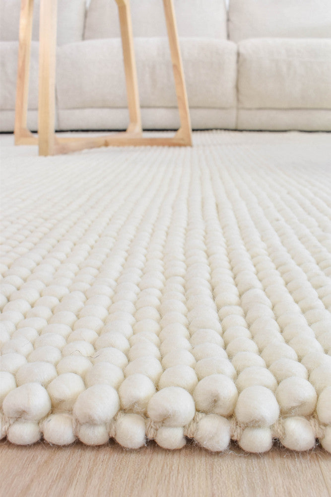 Allure Ivory Tusk Wool Rug - Turkish-inspired textured rug from Treasures of Turkey