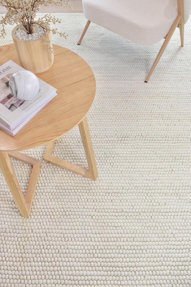 Allure Ivory Tusk Wool Rug - Turkish-inspired textured rug from Treasures of Turkey