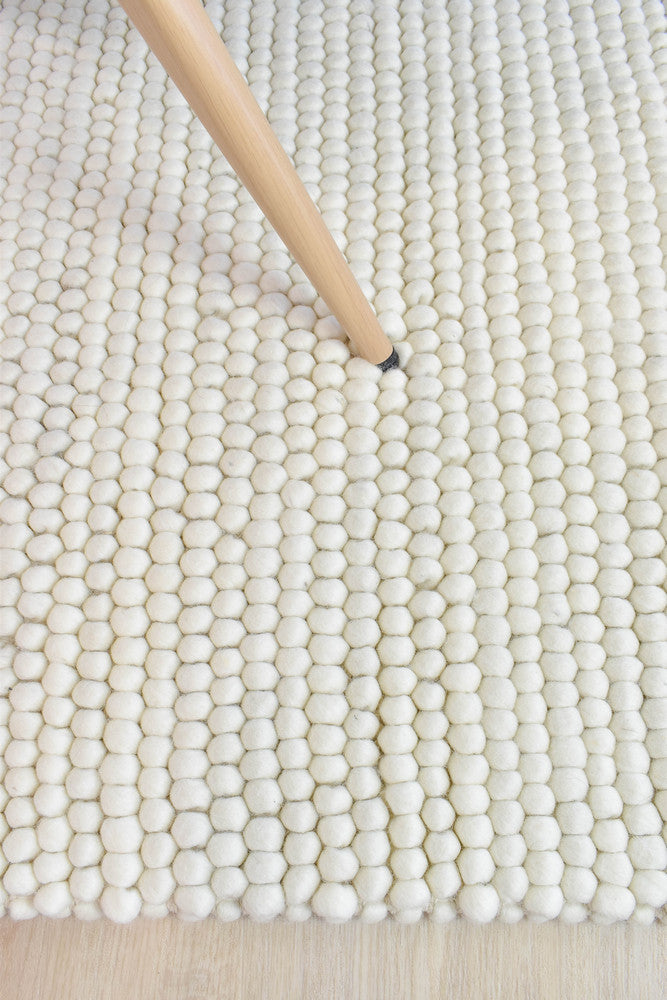 Allure Ivory Tusk Wool Rug - Turkish-inspired textured rug from Treasures of Turkey