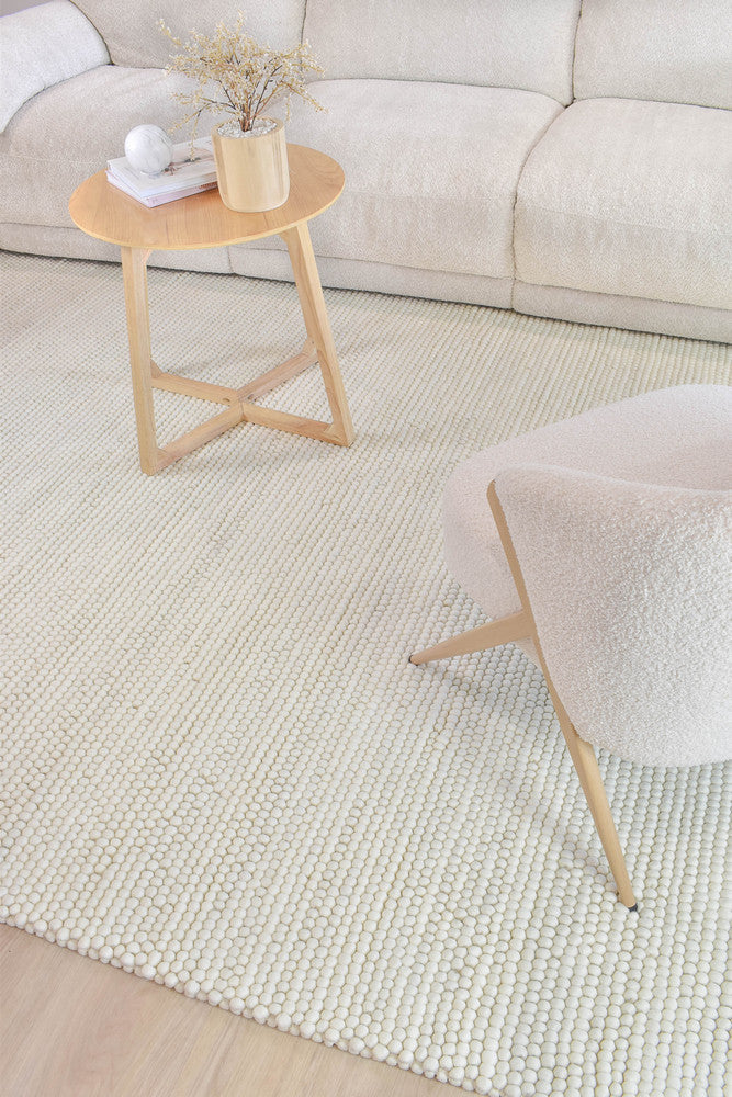 Allure Ivory Tusk Wool Rug - Turkish-inspired textured rug from Treasures of Turkey