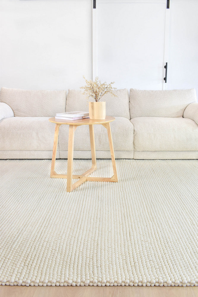 Allure Ivory Tusk Wool Rug - Turkish-inspired textured rug from Treasures of Turkey