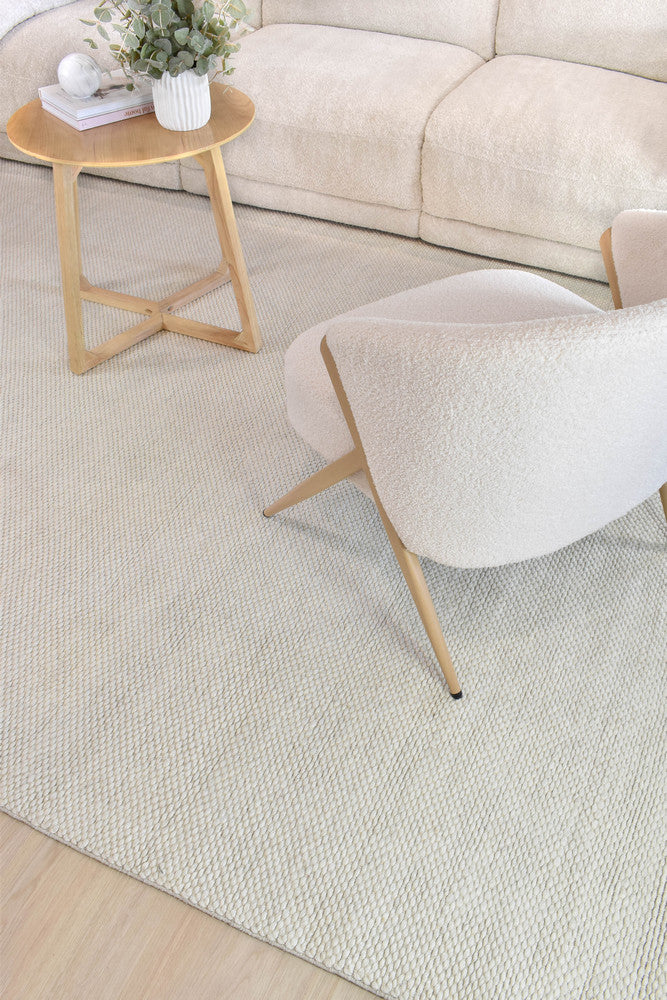 Allure Pearl Wool Rug - Turkish-inspired textured rug from Treasures of Turkey