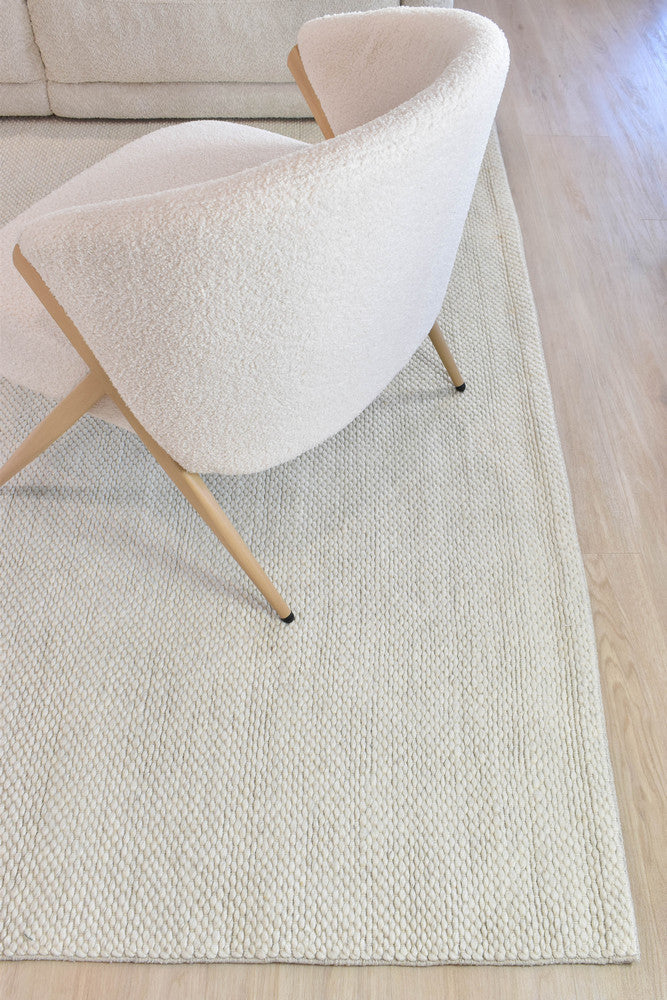 Allure Pearl Wool Rug - Turkish-inspired textured rug from Treasures of Turkey