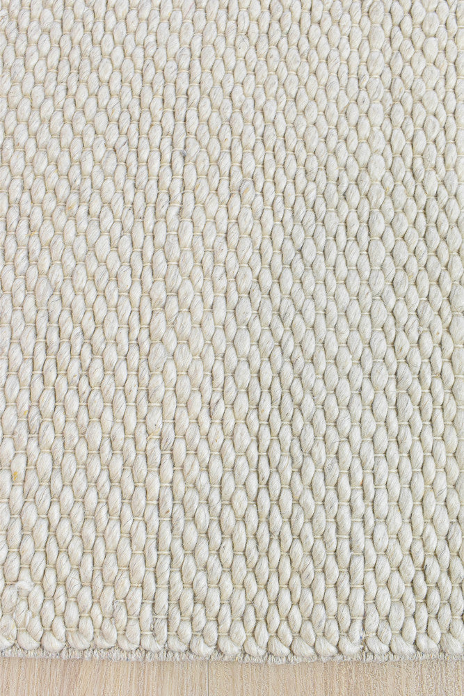 Allure Pearl Wool Rug - Turkish-inspired textured rug from Treasures of Turkey