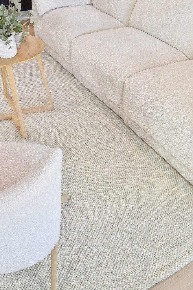 Allure Pearl Wool Rug - Turkish-inspired textured rug from Treasures of Turkey