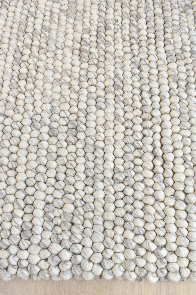 Allure Silver Mist Wool Rug - Turkish-inspired textured rug from Treasures of Turkey