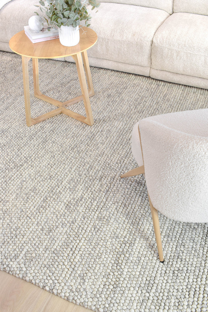 Allure Silver Mist Wool Rug - Turkish-inspired textured rug from Treasures of Turkey