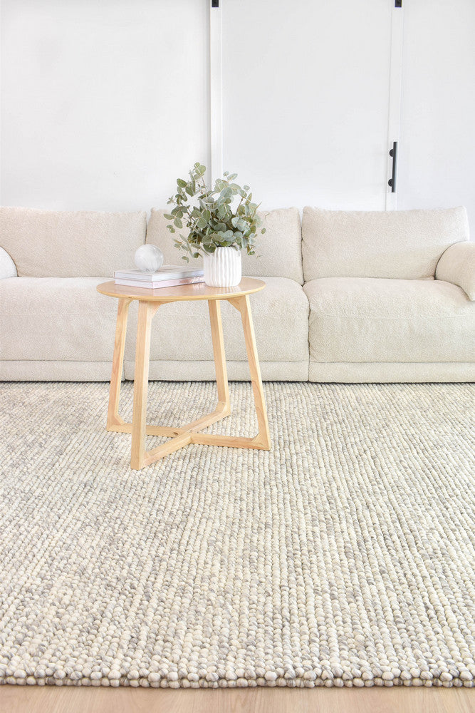 Allure Silver Mist Wool Rug - Turkish-inspired textured rug from Treasures of Turkey