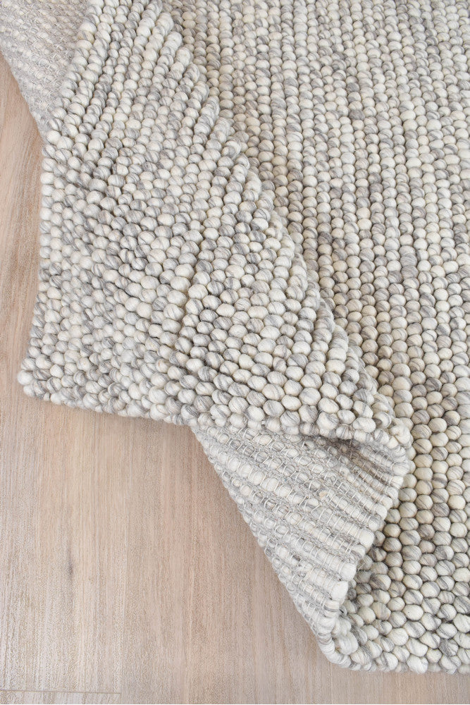 Allure Silver Mist Wool Rug - Turkish-inspired textured rug from Treasures of Turkey