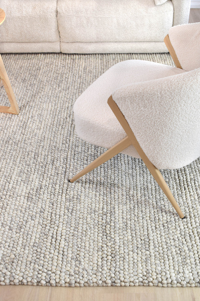 Allure Silver Mist Wool Rug - Turkish-inspired textured rug from Treasures of Turkey