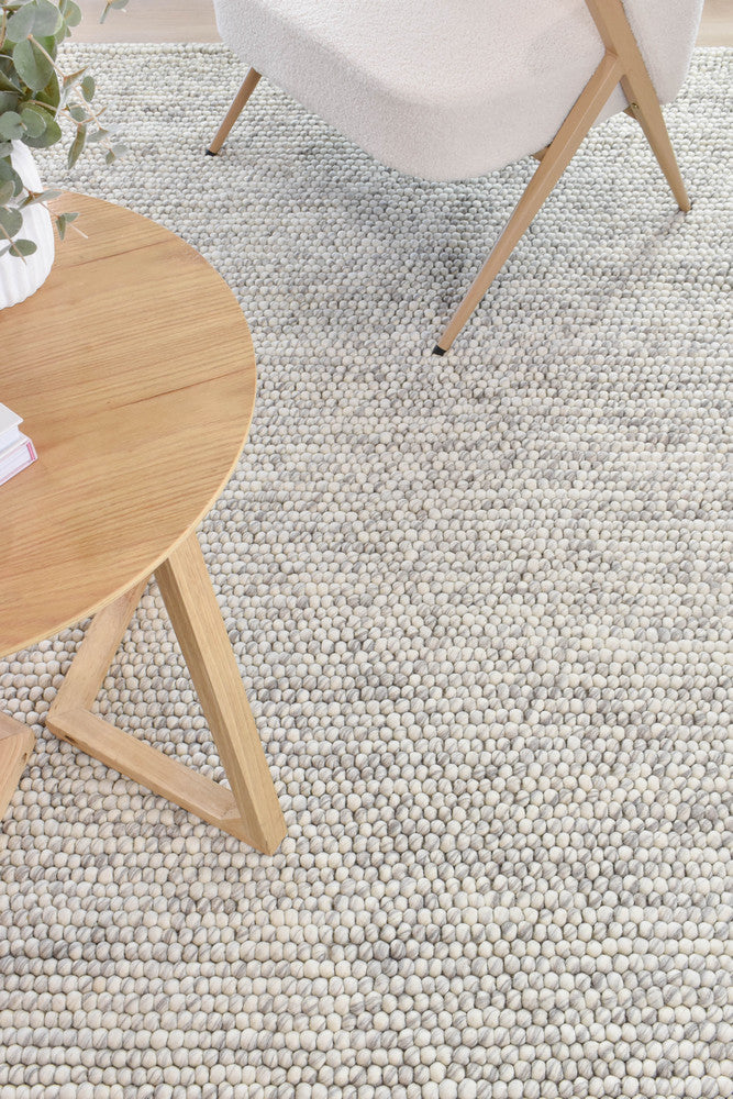 Allure Silver Mist Wool Rug - Turkish-inspired textured rug from Treasures of Turkey