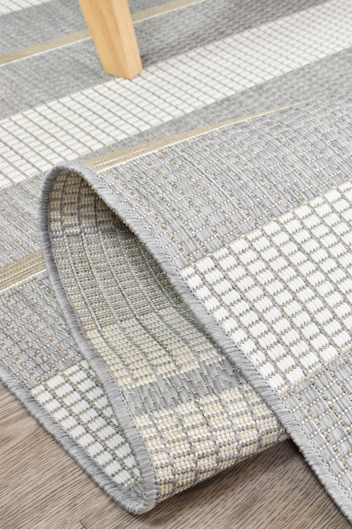 Eva Grey Cream Indoor Outdoor Flatweave Rug – Treasures of Turkey Australia