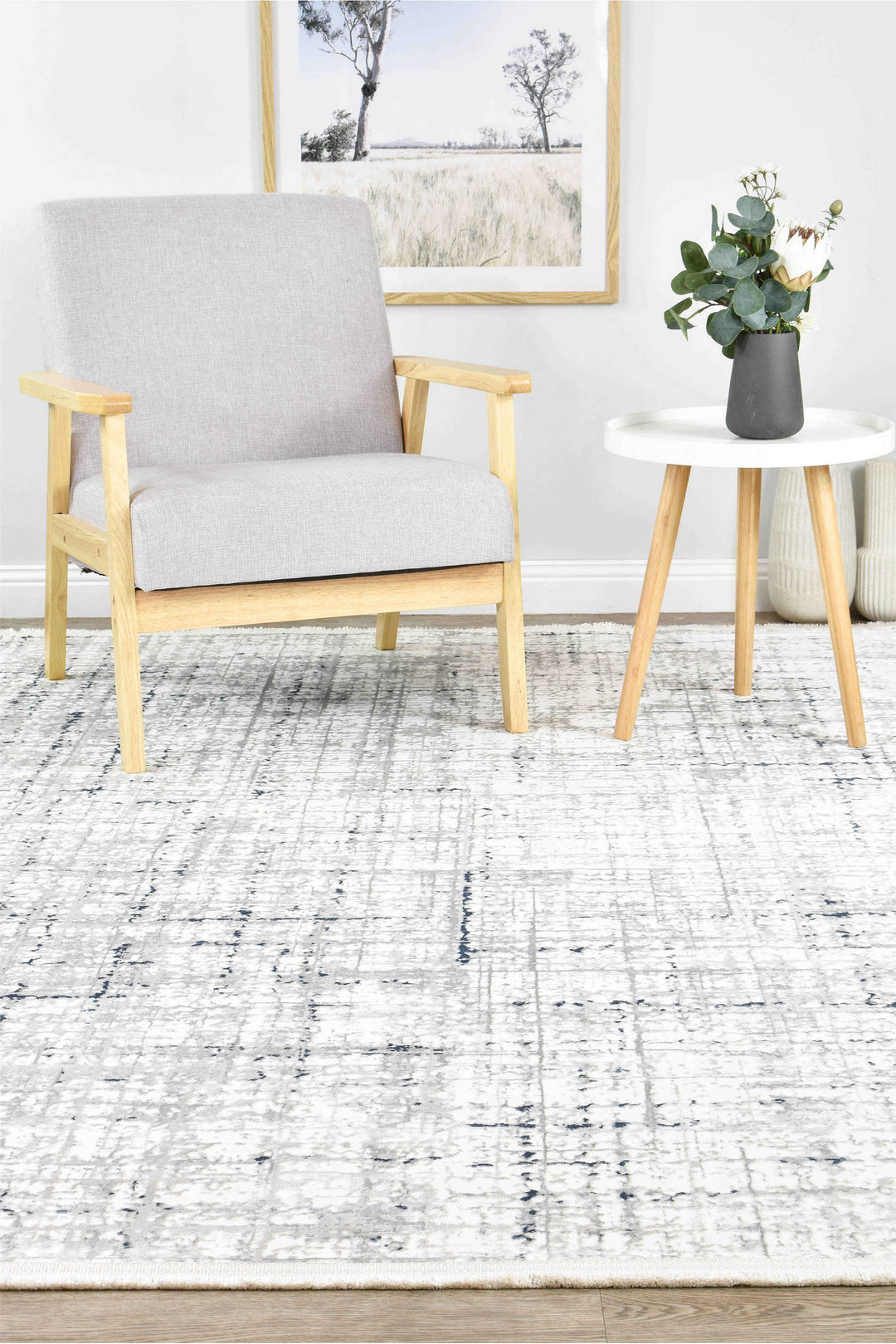 Harmonia Tiger White Rug - Turkish-inspired modern rug from Treasures of Turkey