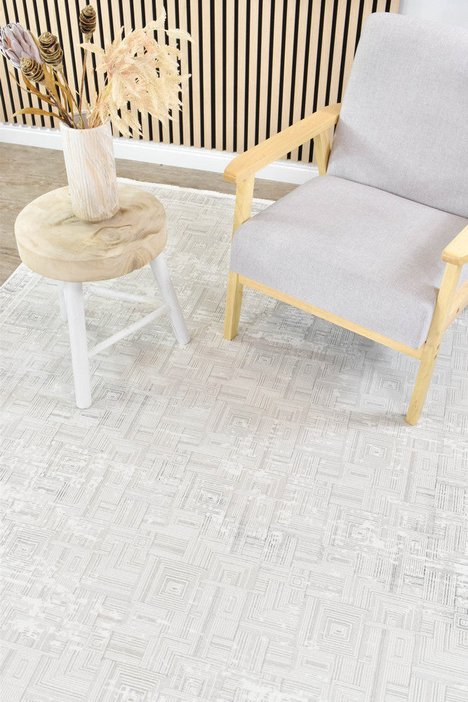 Eden Silk Touch Charcoal Cream Modern Rug - Turkish-inspired modern rug from Treasures of Turkey