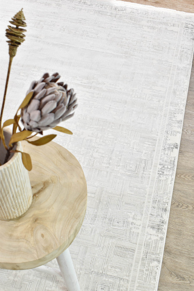 Eden Silk Touch Charcoal Cream Modern Rug - Turkish-inspired modern rug from Treasures of Turkey