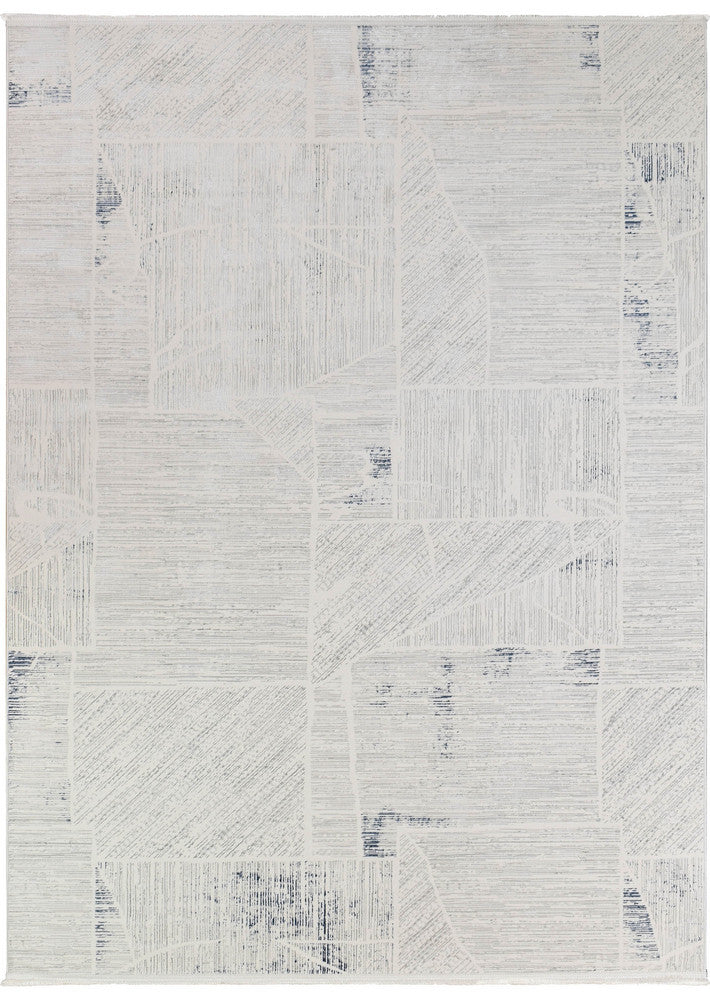 Eden Silk Touch Blue Cream Modern Rug – Treasures of Turkey