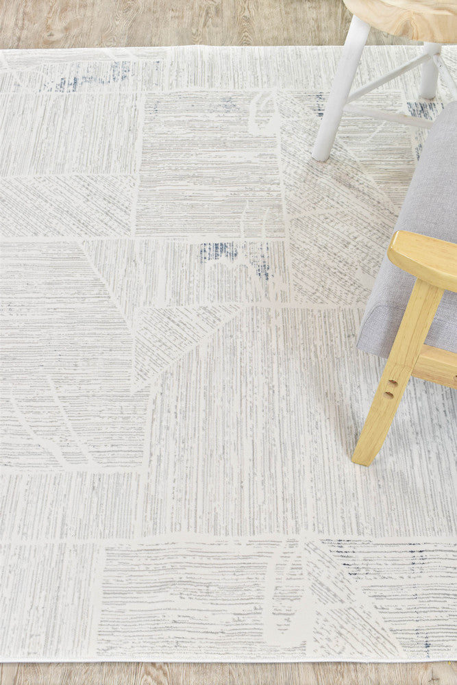 Eden Silk Touch Blue Cream Modern Rug - Turkish-inspired modern rug from Treasures of Turkey
