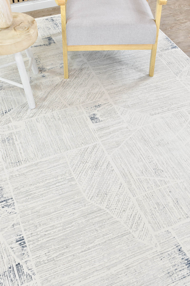 Eden Silk Touch Blue Cream Modern Rug - Turkish-inspired modern rug from Treasures of Turkey
