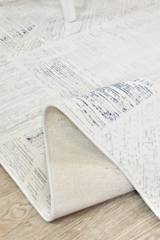 Eden Silk Touch Blue Cream Modern Rug - Turkish-inspired modern rug from Treasures of Turkey