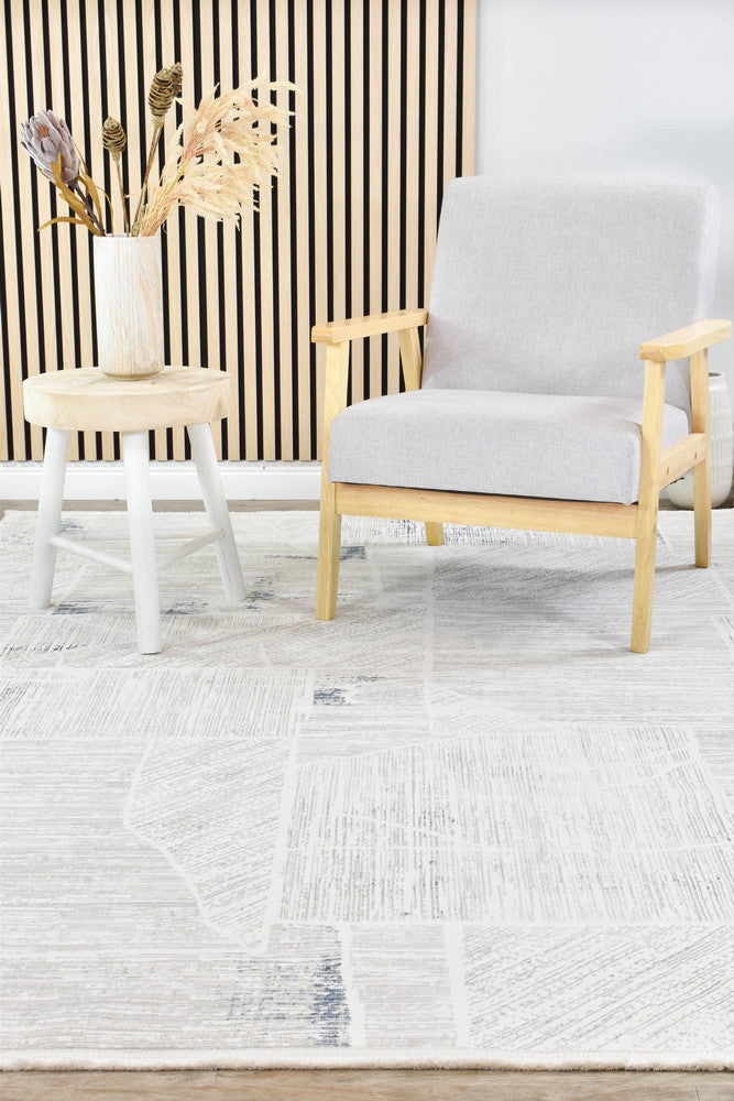 Eden Silk Touch Blue Cream Modern Rug - Turkish-inspired modern rug from Treasures of Turkey