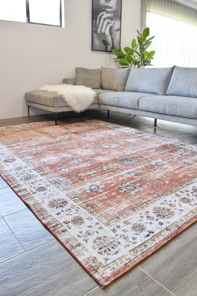 Novaro Auburn Clay Traditional Rug - Turkish-inspired modern rug from Treasures of Turkey