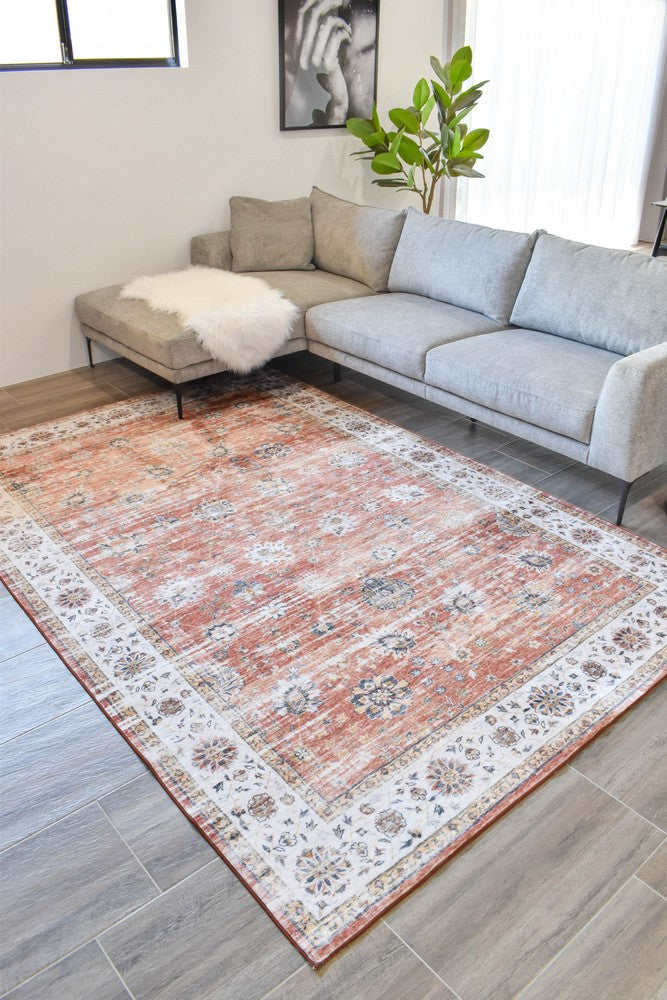 Novaro Auburn Clay Traditional Rug - Turkish-inspired modern rug from Treasures of Turkey