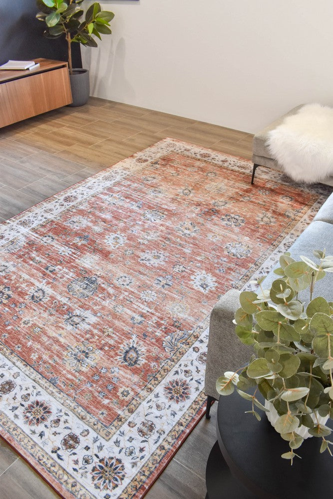 Novaro Auburn Clay Traditional Rug - Turkish-inspired modern rug from Treasures of Turkey