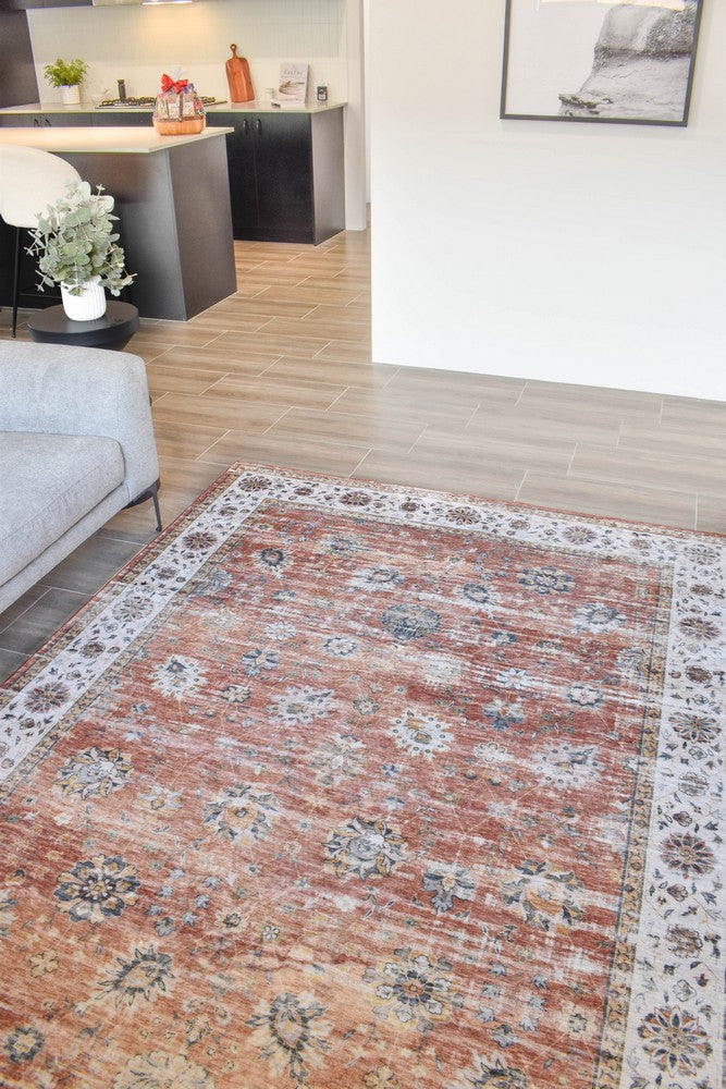 Novaro Auburn Clay Traditional Rug - Turkish-inspired modern rug from Treasures of Turkey