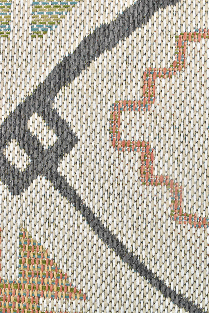 Aurora Tenochca Aztec Multi-Colour Terracotta Indoor Outdoor Rug – Treasures of Turkey Australia