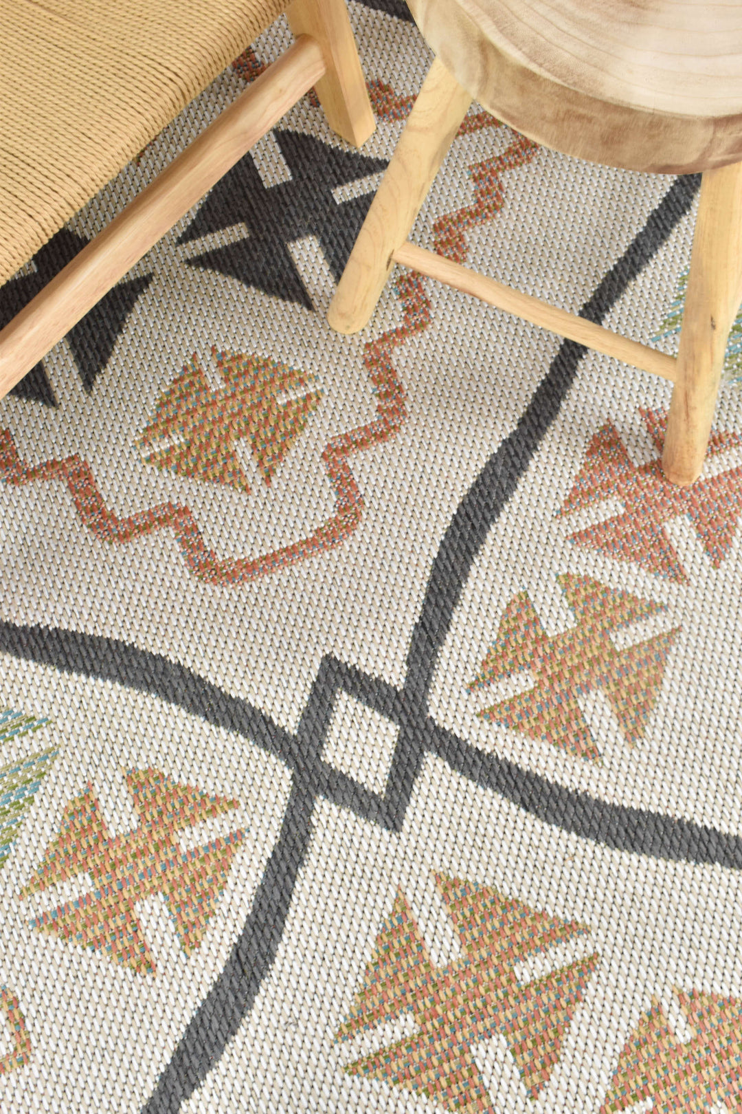 Aurora Tenochca Aztec Multi-Colour Terracotta Indoor Outdoor Rug – Treasures of Turkey Australia