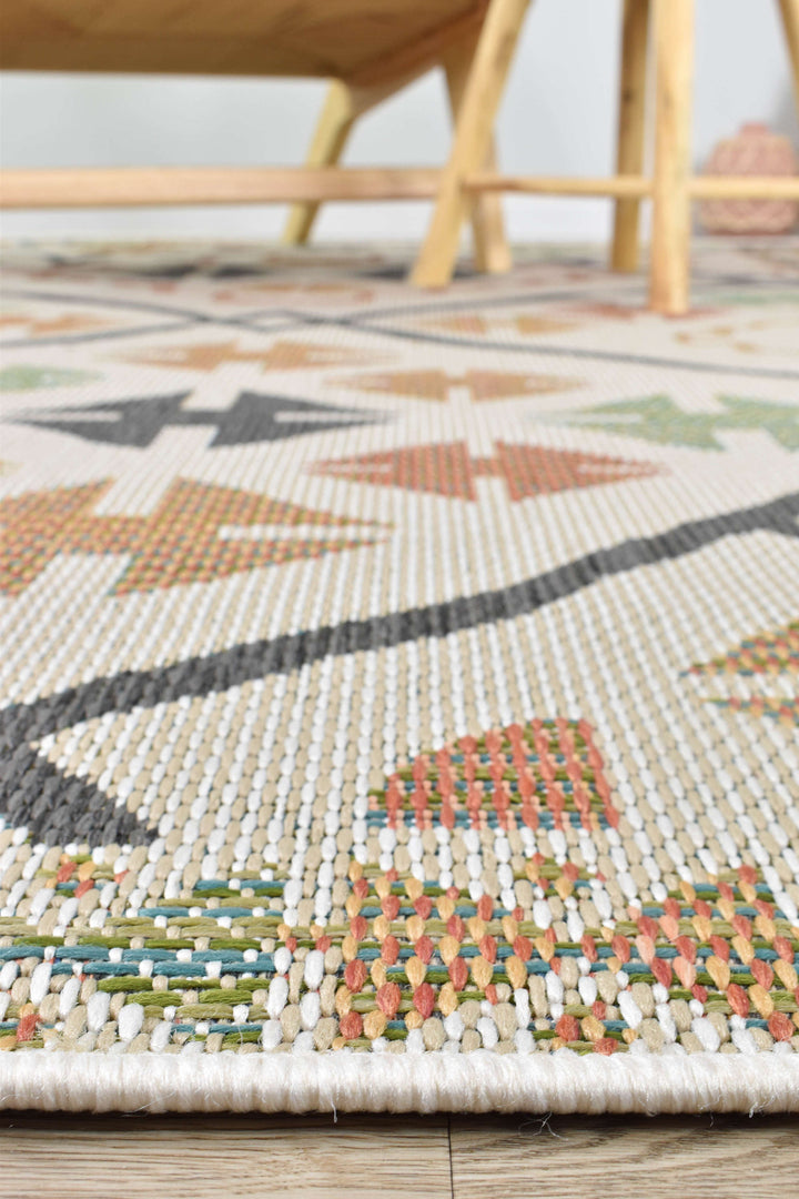 Aurora Tenochca Aztec Multi-Colour Terracotta Indoor Outdoor Rug – Treasures of Turkey Australia