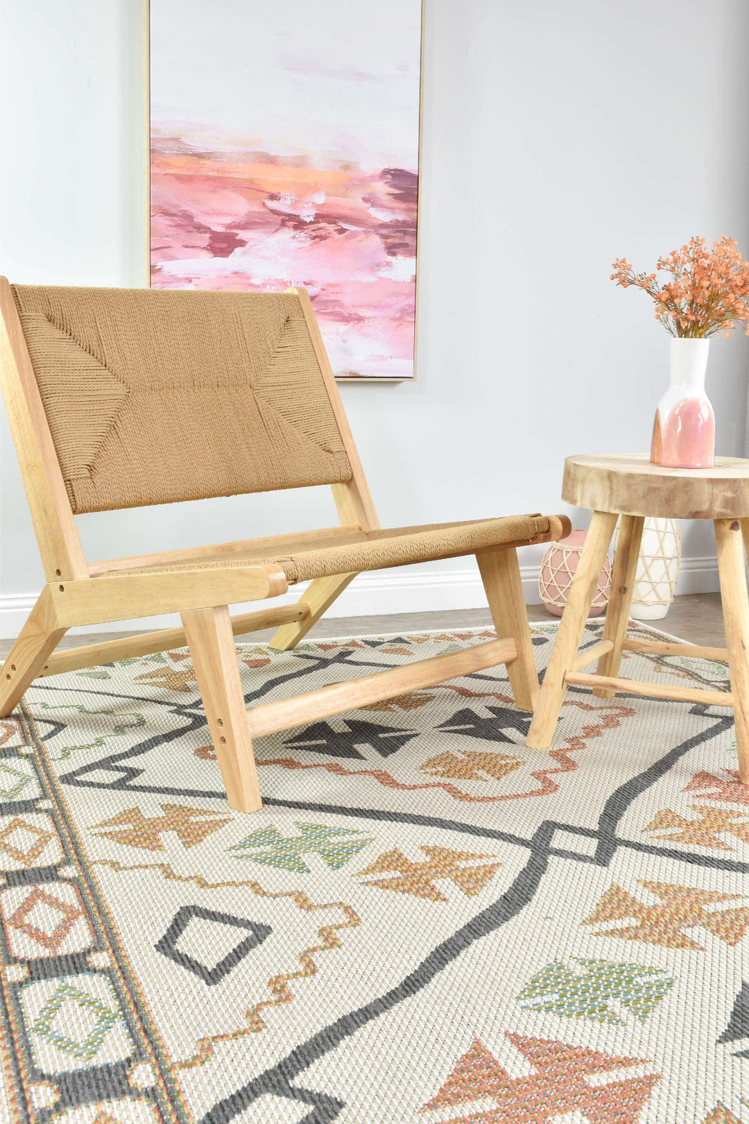 Aurora Tenochca Aztec Multi-Colour Terracotta Indoor Outdoor Rug – Treasures of Turkey Australia