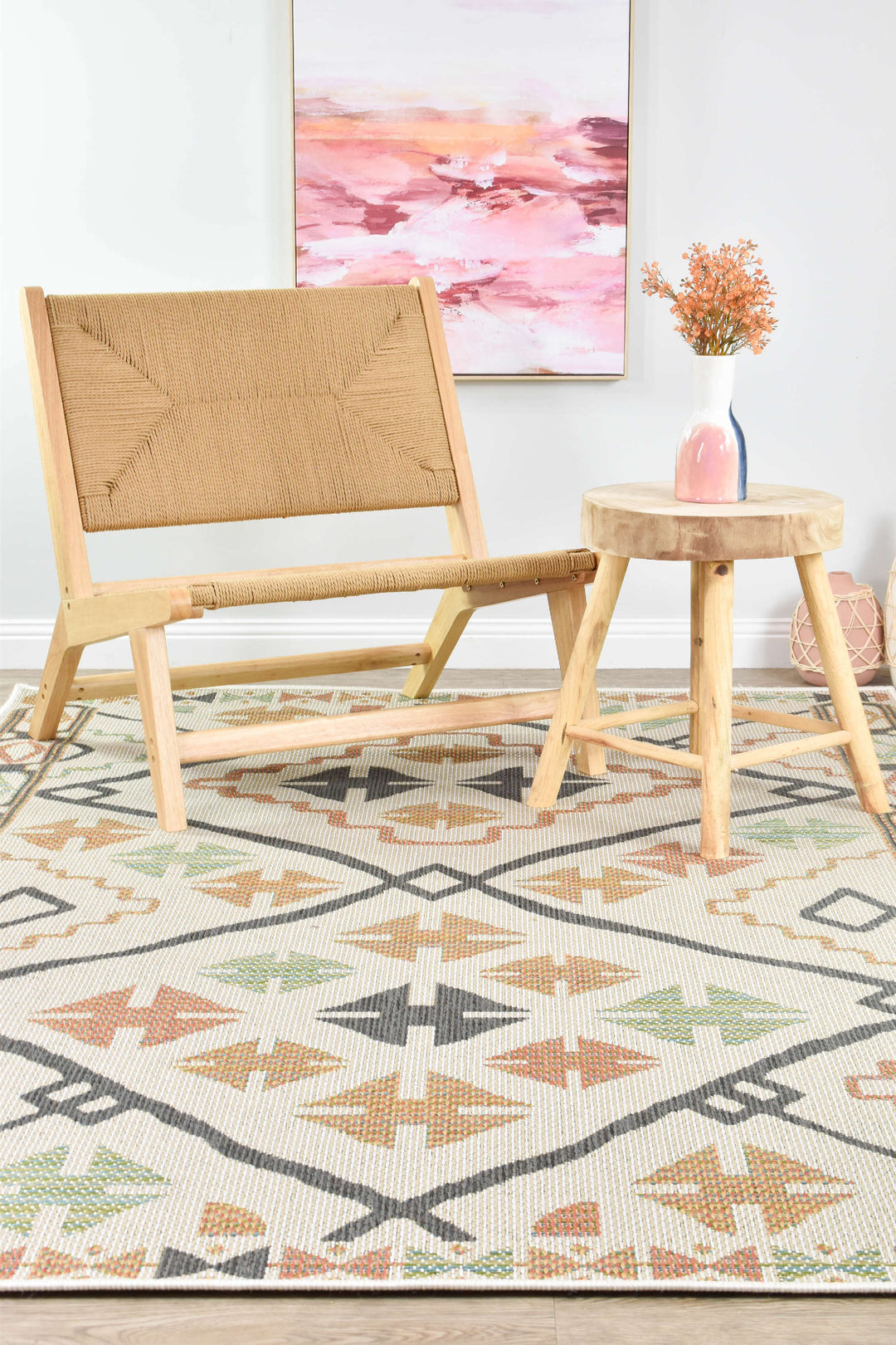 Aurora Tenochca Aztec Multi-Colour Terracotta Indoor Outdoor Rug – Treasures of Turkey Australia