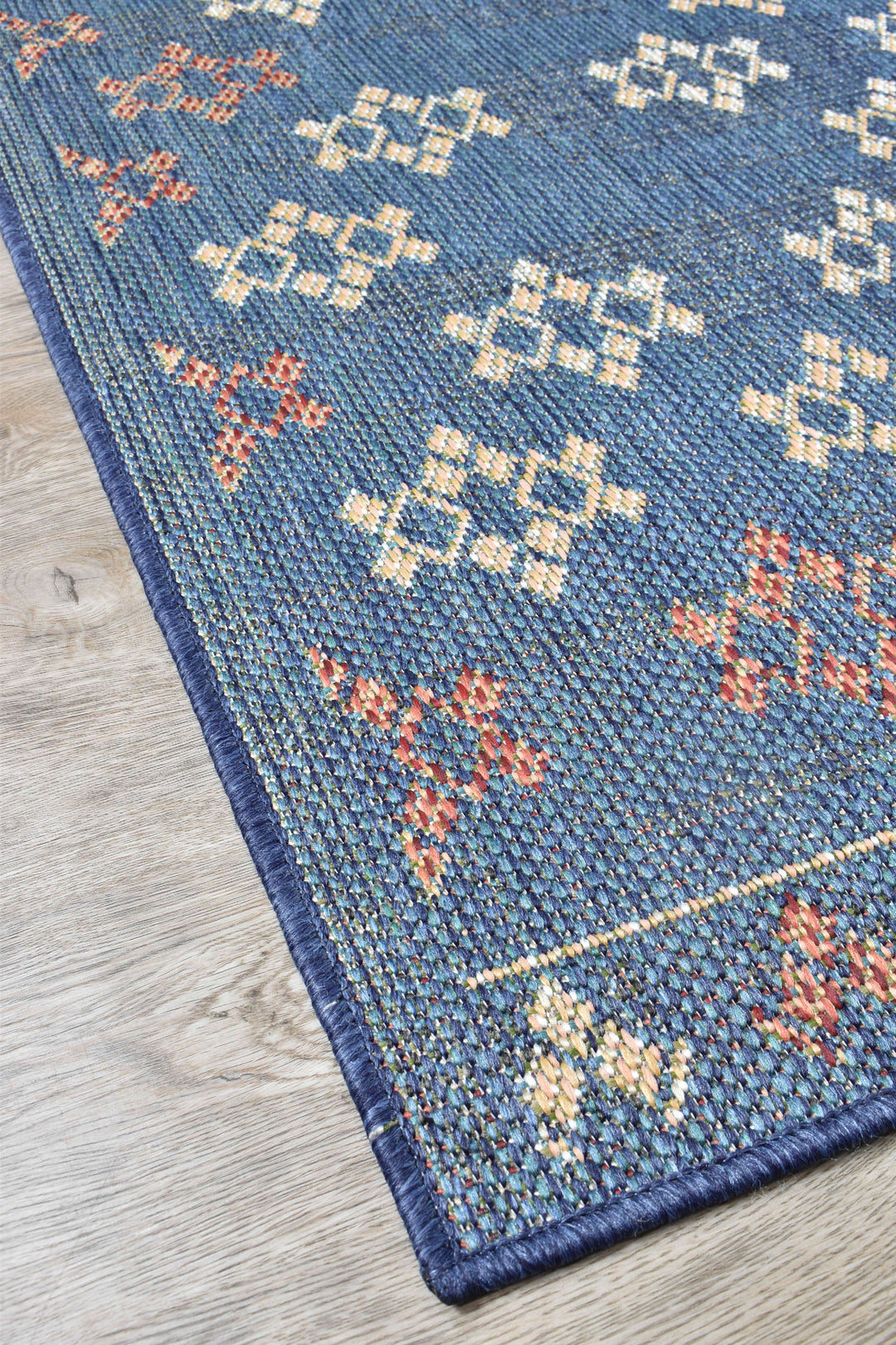 Montana Sapphire Rug - Turkish-inspired indoor/outdoor rug from Treasures of Turkey