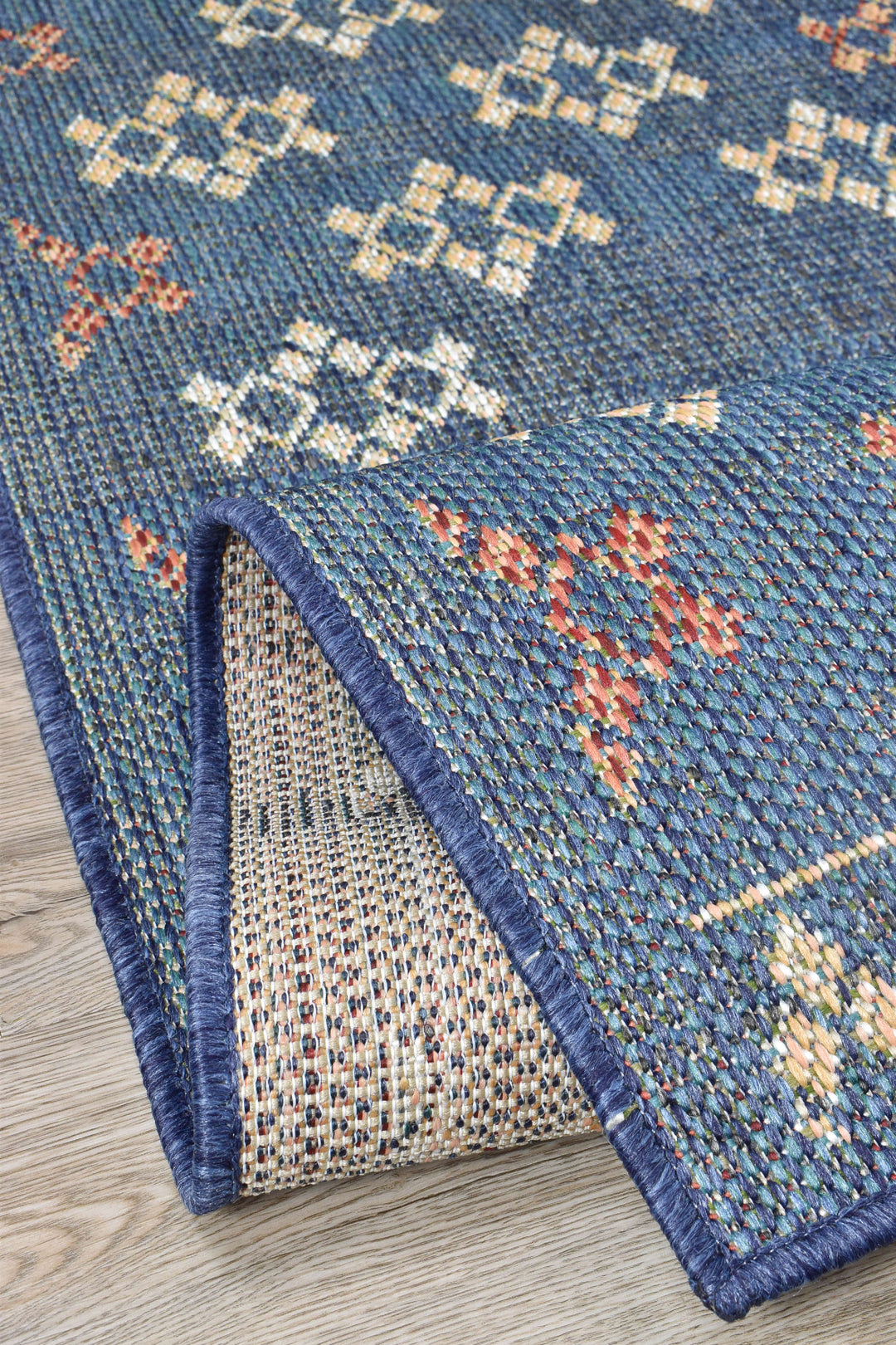 Montana Sapphire Rug - Turkish-inspired indoor/outdoor rug from Treasures of Turkey