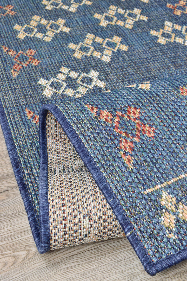 Montana Sapphire Rug - Turkish-inspired indoor/outdoor rug from Treasures of Turkey