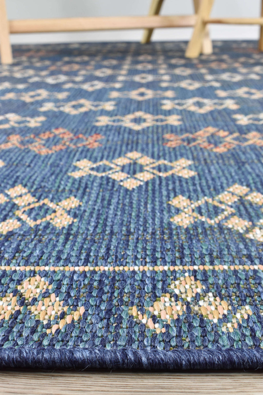 Montana Sapphire Rug - Turkish-inspired indoor/outdoor rug from Treasures of Turkey
