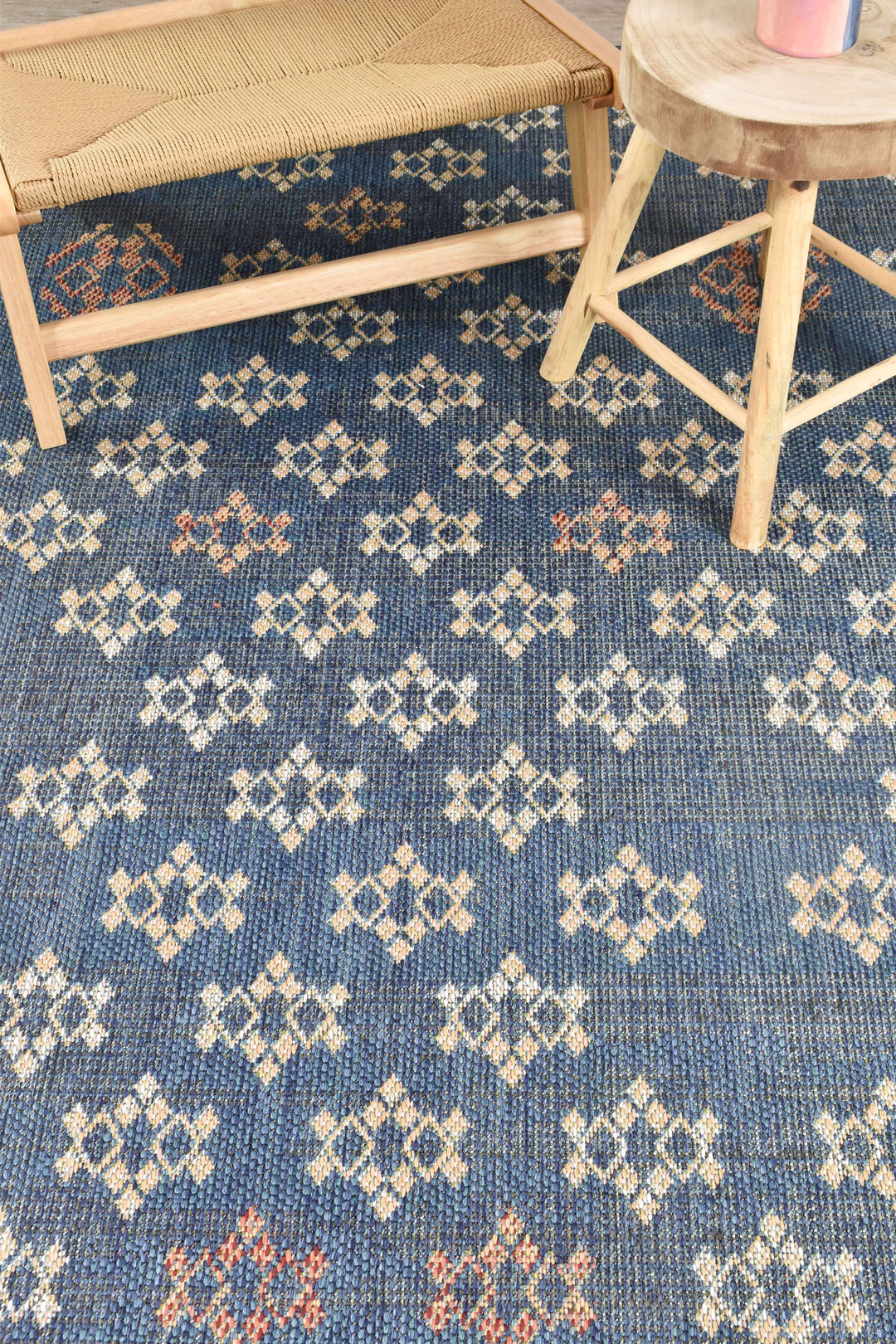 Montana Sapphire Rug - Turkish-inspired indoor/outdoor rug from Treasures of Turkey