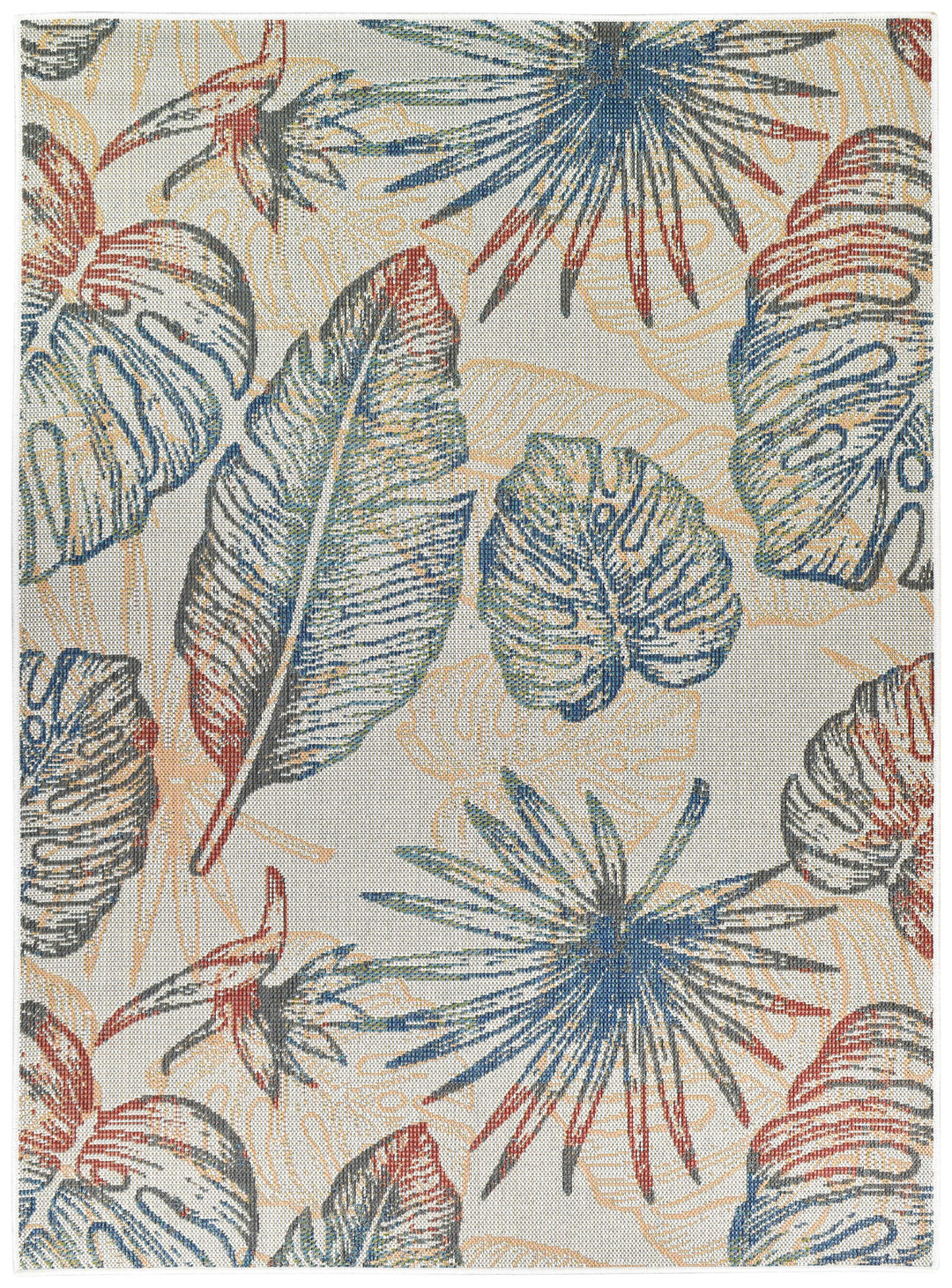 Montana Palm Leaves Rug - Turkish-inspired indoor/outdoor rug from Treasures of Turkey
