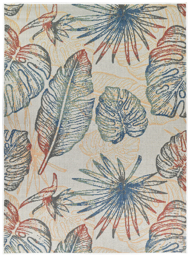Montana Palm Leaves Rug - Turkish-inspired indoor/outdoor rug from Treasures of Turkey