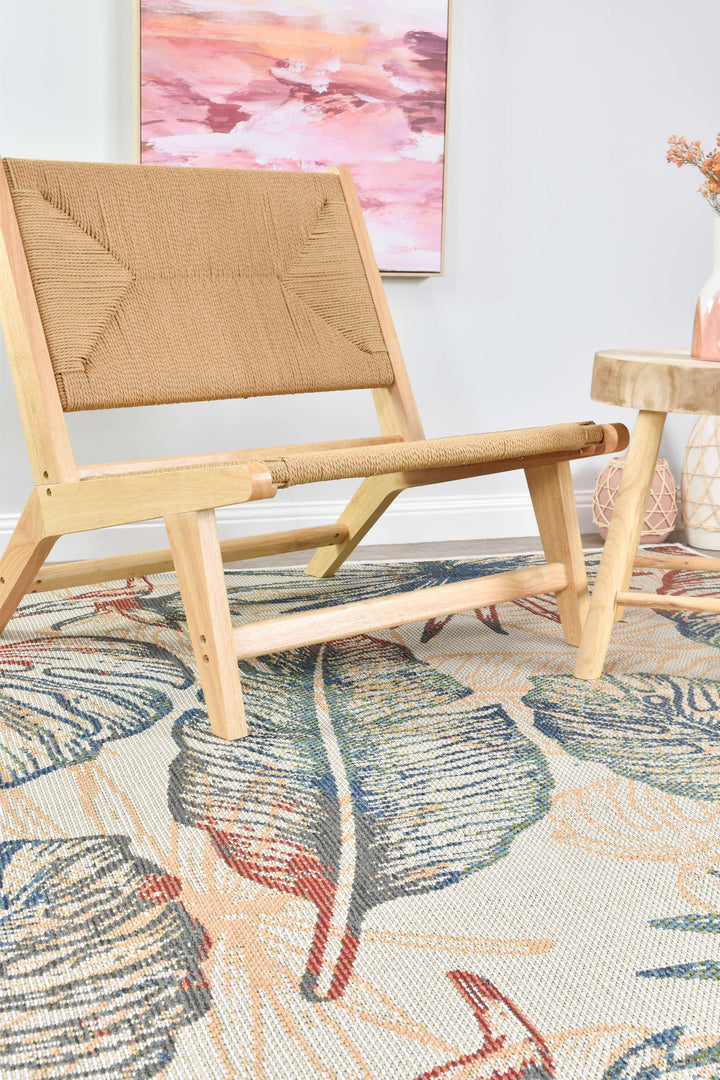 Montana Palm Leaves Rug - Turkish-inspired indoor/outdoor rug from Treasures of Turkey