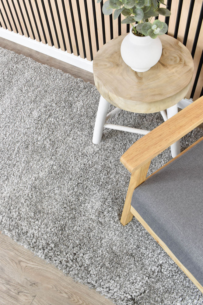 Leona Light Grey Rug - Turkish-inspired shaggy rug from Treasures of Turkey