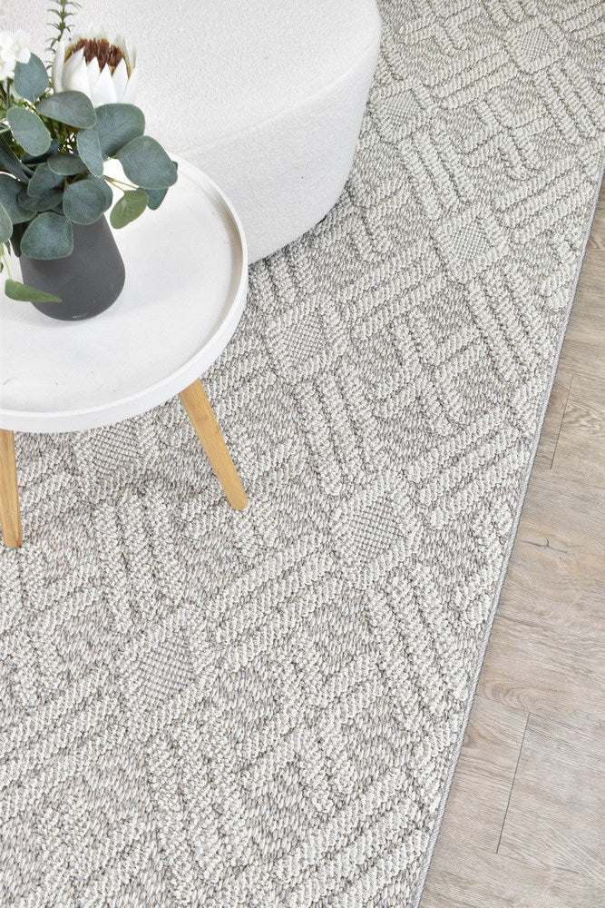 Colorado Light Grey Rug - Turkish-inspired indoor/outdoor rug from Treasures of Turkey