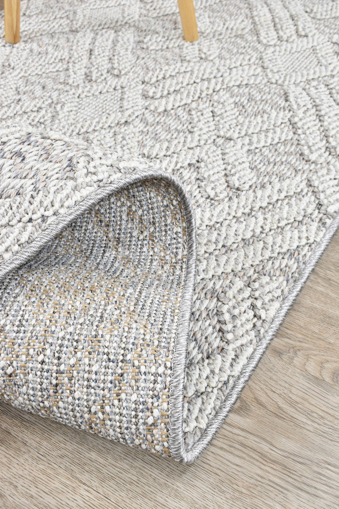 Colorado Light Grey Rug - Turkish-inspired indoor/outdoor rug from Treasures of Turkey