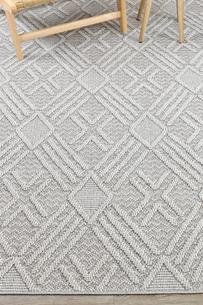 Colorado Light Grey Rug - Turkish-inspired indoor/outdoor rug from Treasures of Turkey