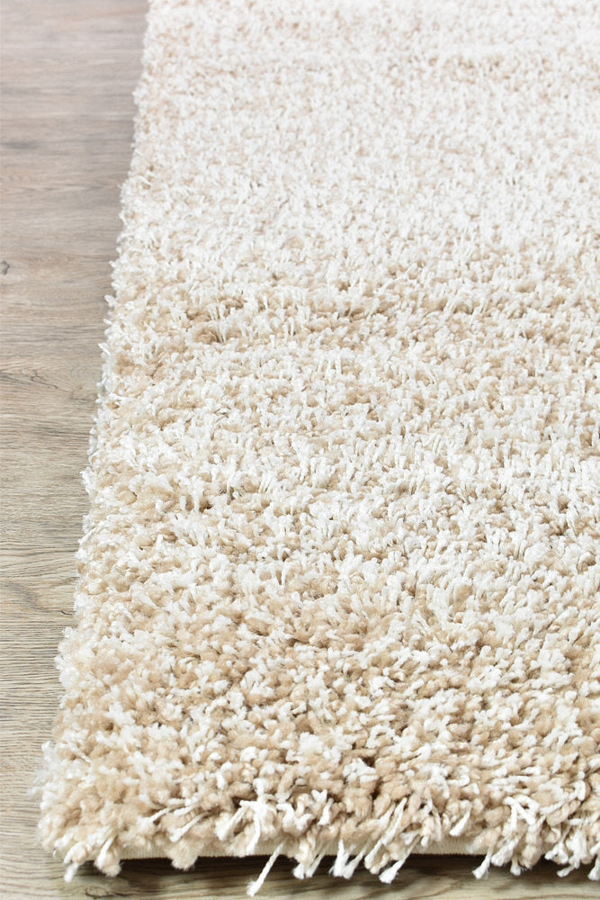Leona Beige Rug - Turkish-inspired shaggy rug from Treasures of Turkey