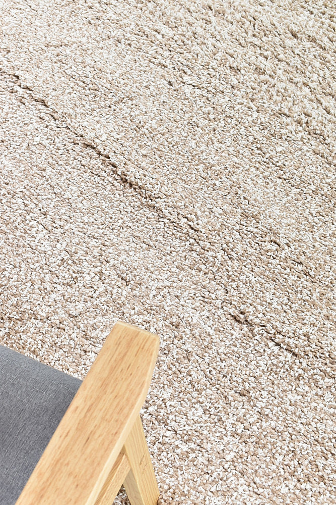 Leona Beige Rug - Turkish-inspired shaggy rug from Treasures of Turkey